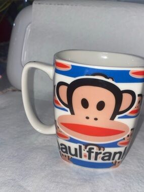 Paul Frank White, Blue & Red Julius Character Ceramic Mug